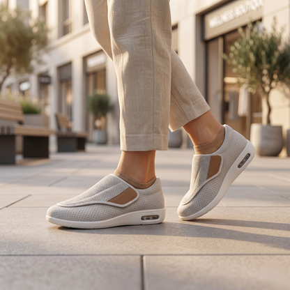 Womens Wide Fit Memory Foam Zero Drop Comfort Shoes by Sereniya