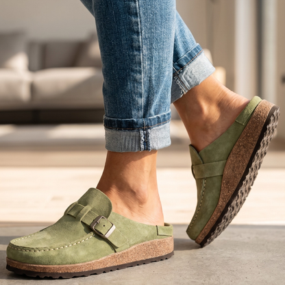 Womens Wide Fit Cushioned Comfort Clogs by Sereniya