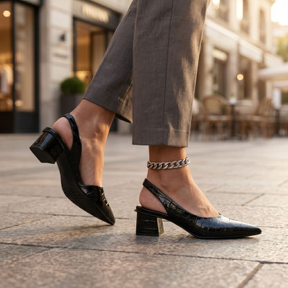 Womens Wide Fit Cushioned Comfort Heels by Sereniya