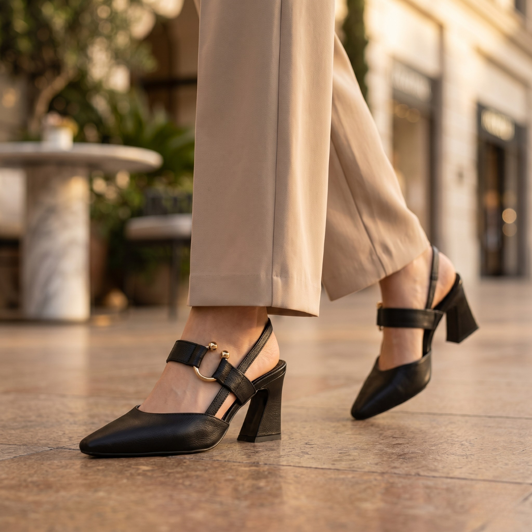 Womens Cushioned Wide Fit Comfort Heels by Sereniya