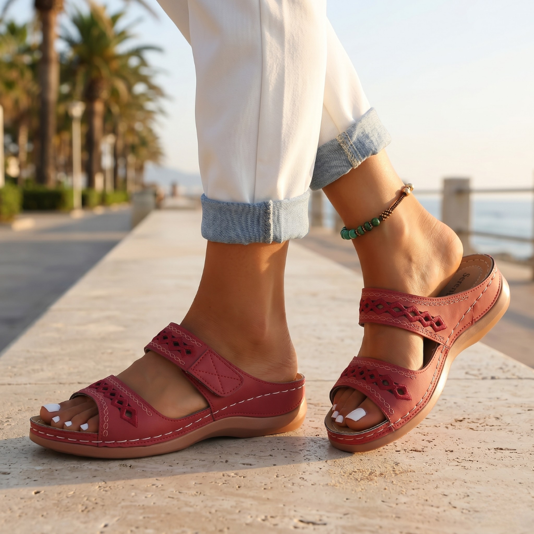 Womens Orthopedic Comfort Sandals Adjustable Arch Support by Sereniya