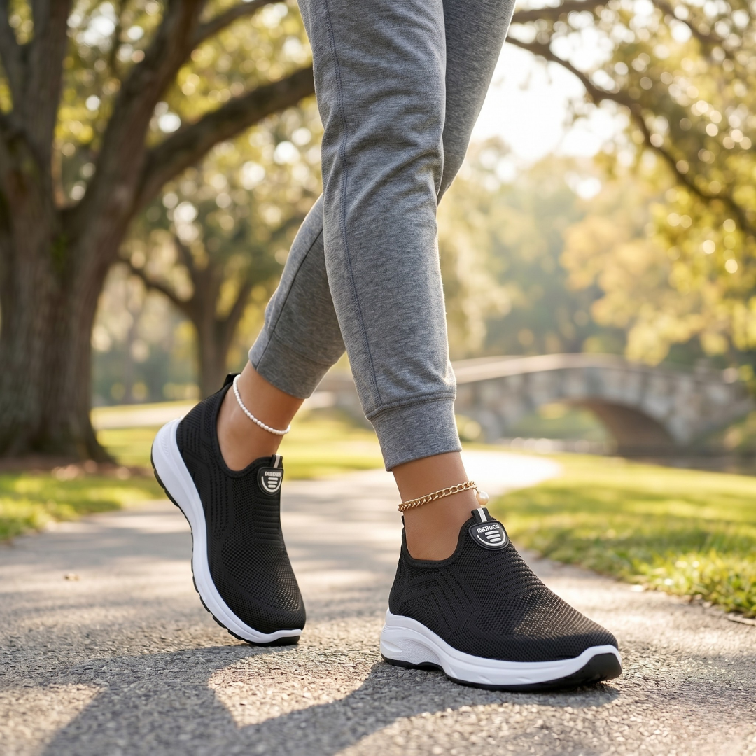Womens Slip On Walking Sneakers Breathable Air Mesh by Sereniya