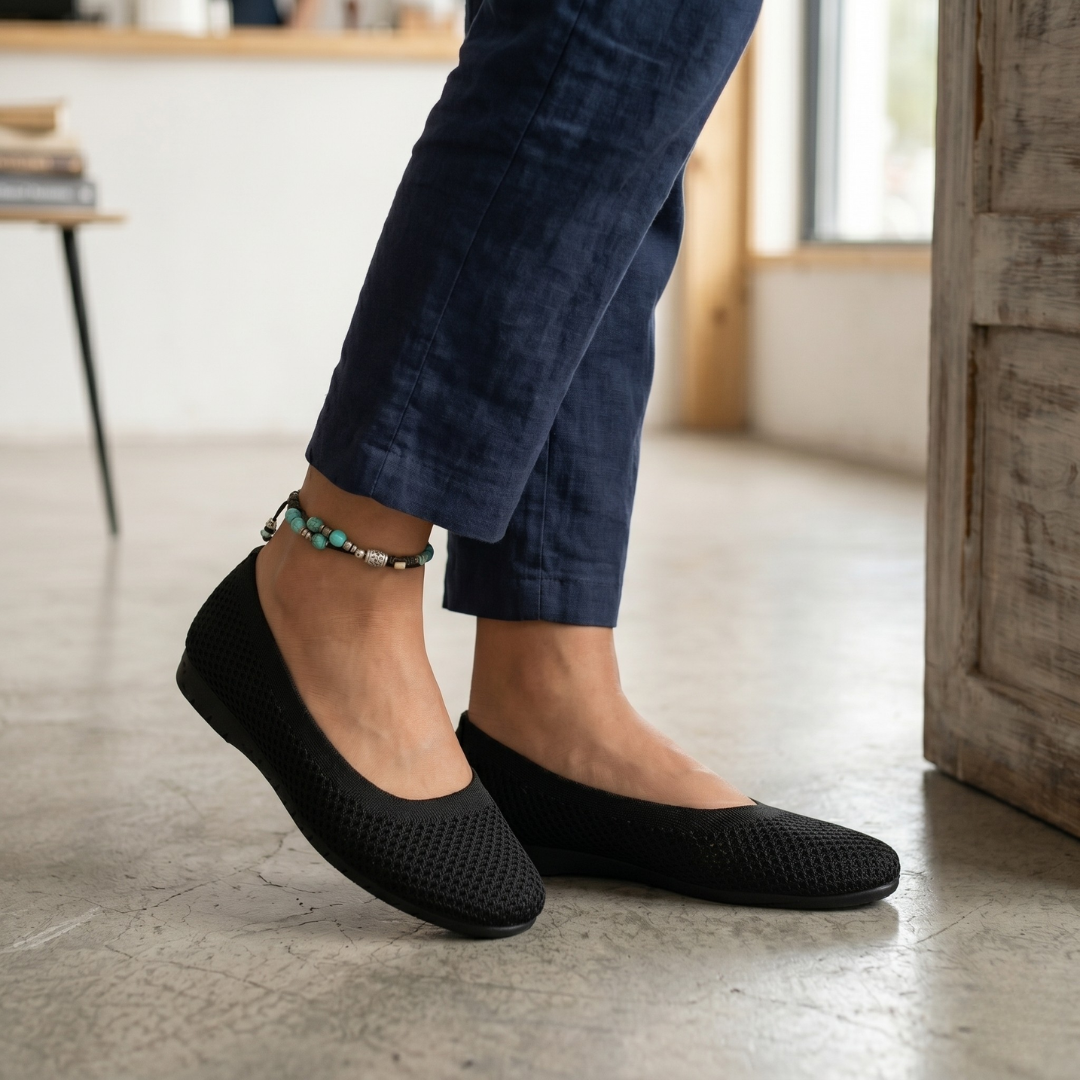 Womens Orthopedic Breathable Ballet Flats Wide Toe Box by Sereniya