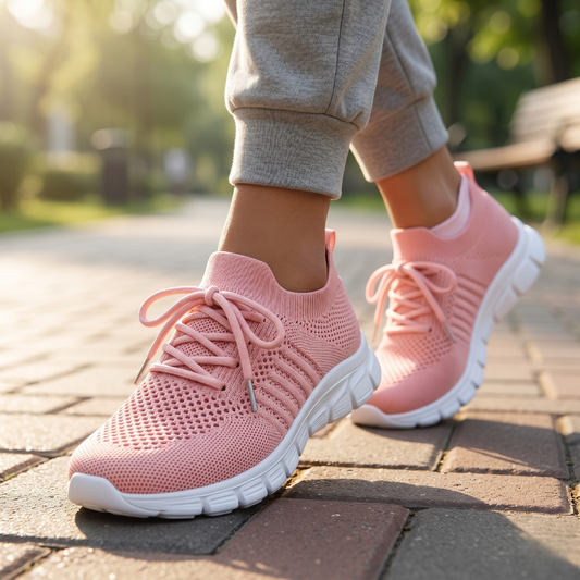 Womens Orthopedic Mesh Walking Sneakers Breathable Slip On by Sereniya