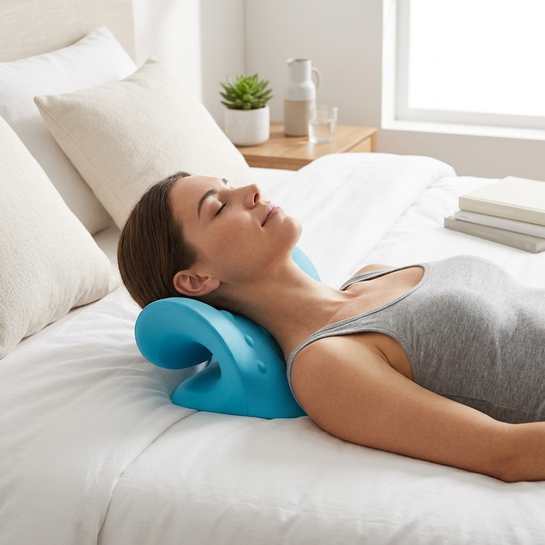 Sereniya Neck Support Pillow for Relaxation & Stretching