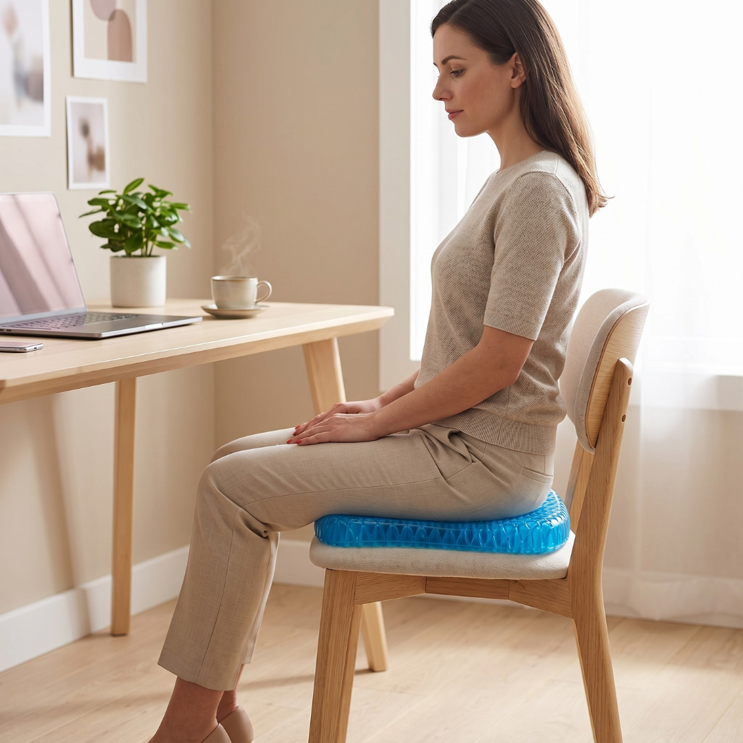 Sereniya Gel Seat Cushion for Pressure Relief & Comfort