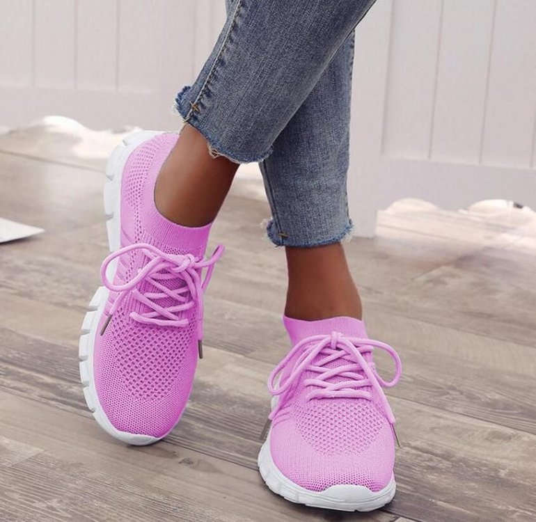 Womens Orthopedic Mesh Walking Sneakers Breathable Slip On by Sereniya
