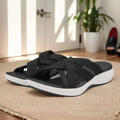 Sereniya Wide Fit Womens Cushioned Comfort Sandals