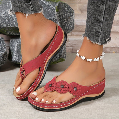 Womens Wide Fit Slip On Comfort Sandals by Sereniya