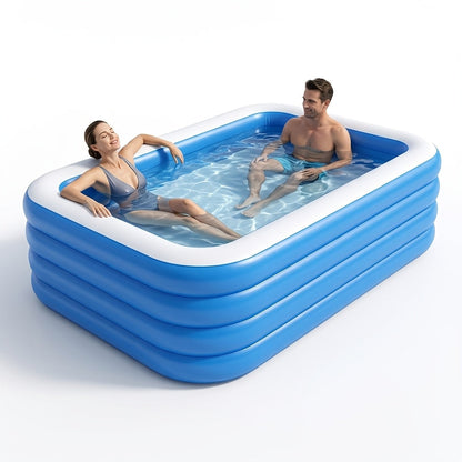 Extra Large Inflatable Swimming Pool for Backyard — Foldable Portable PVC Family Pool for Home & Outdoor Summer Fun by Sereniya