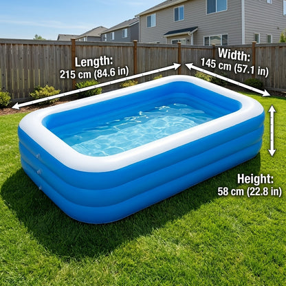 Extra Large Inflatable Swimming Pool for Backyard — Foldable Portable PVC Family Pool for Home & Outdoor Summer Fun by Sereniya