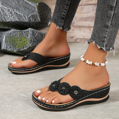 Womens Wide Fit Slip On Comfort Sandals by Sereniya