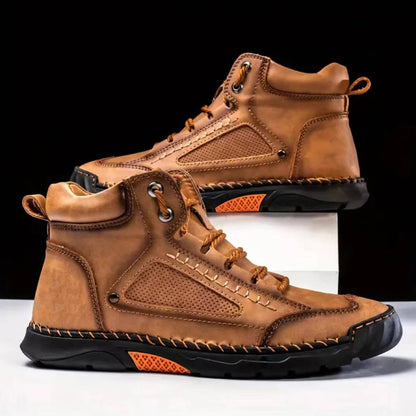Mens Waterproof Orthopedic Hiking Boots with Arch Support by Sereniya