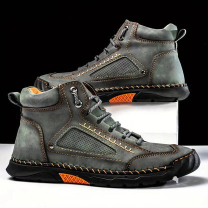 Mens Waterproof Orthopedic Hiking Boots with Arch Support by Sereniya
