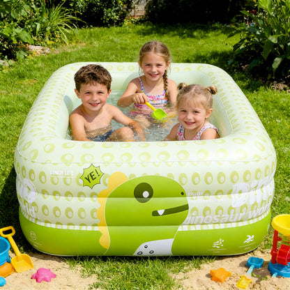 Inflatable Family Pool with UV Shade Canopy — Portable Backyard Swimming Pool for Outdoor Summer Fun by Sereniya