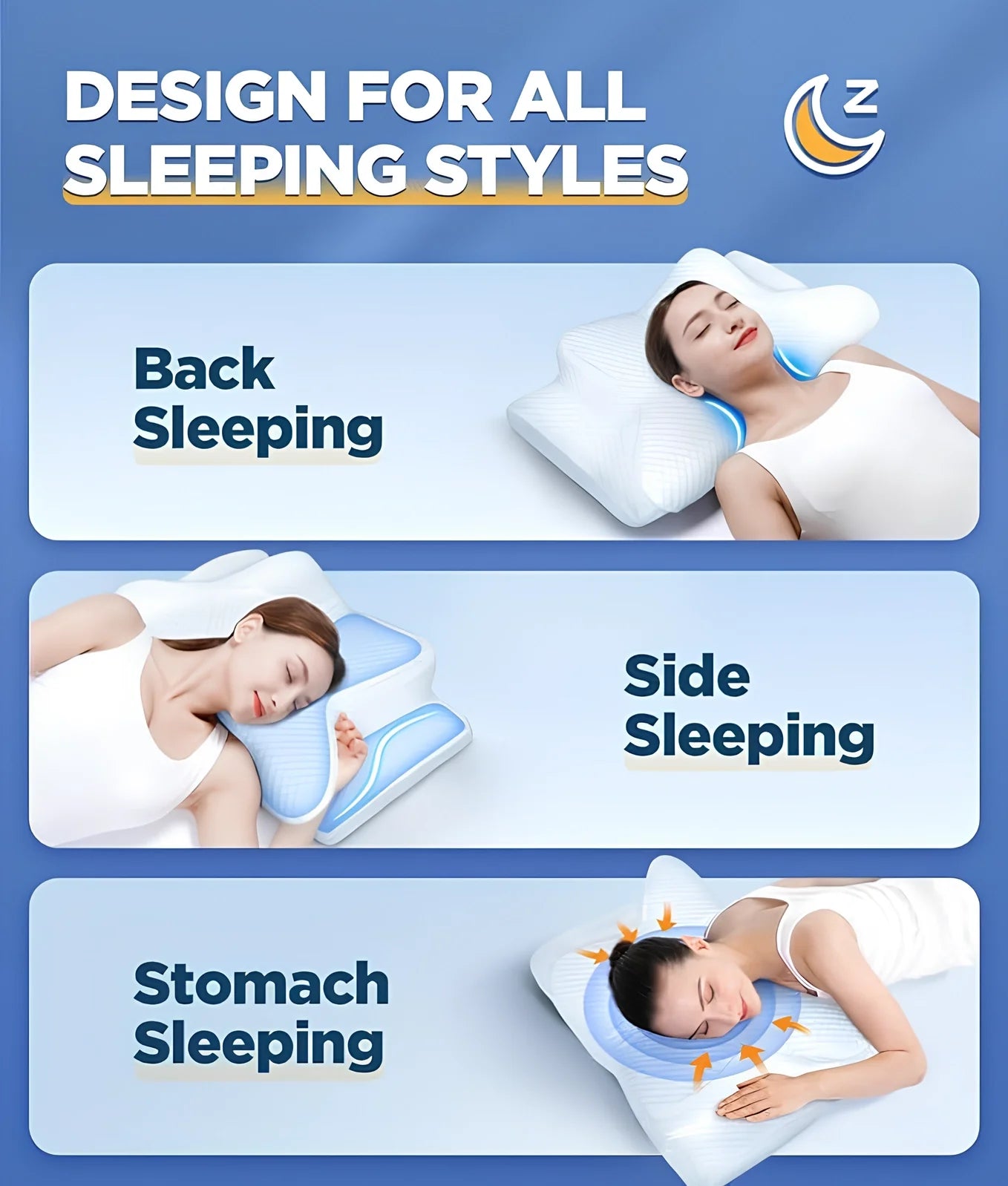 Sereniya Memory Foam Neck Pillow for Neck Support and Sleep Comfort
