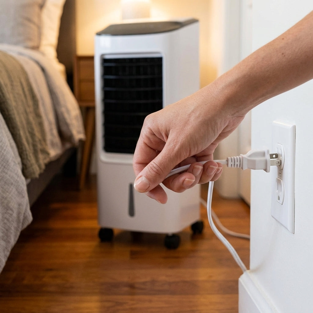Windowless Portable Air Conditioner Tower Air Cooler Oscillating Quiet Cooling Fan for Bedroom Living Room Office by Sereniya