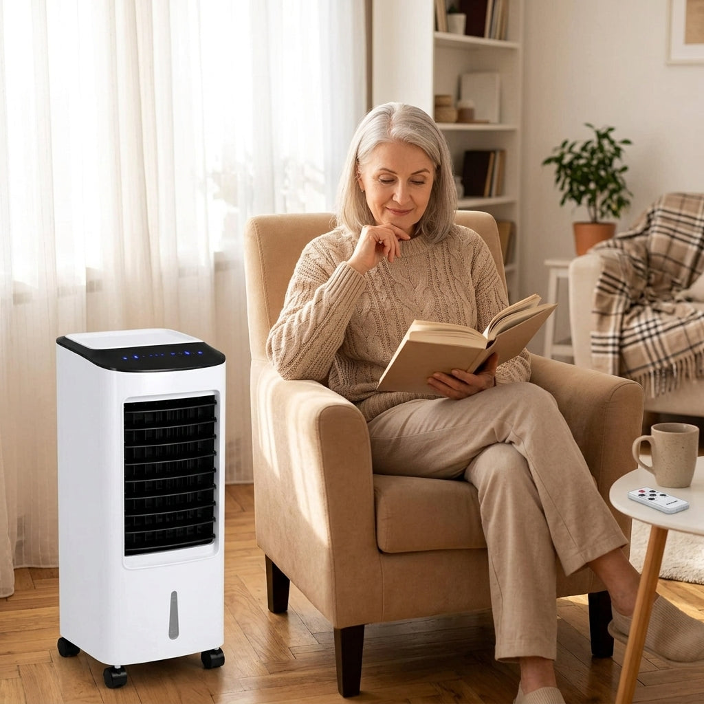 Windowless Portable Air Conditioner Tower Air Cooler Oscillating Quiet Cooling Fan for Bedroom Living Room Office by Sereniya