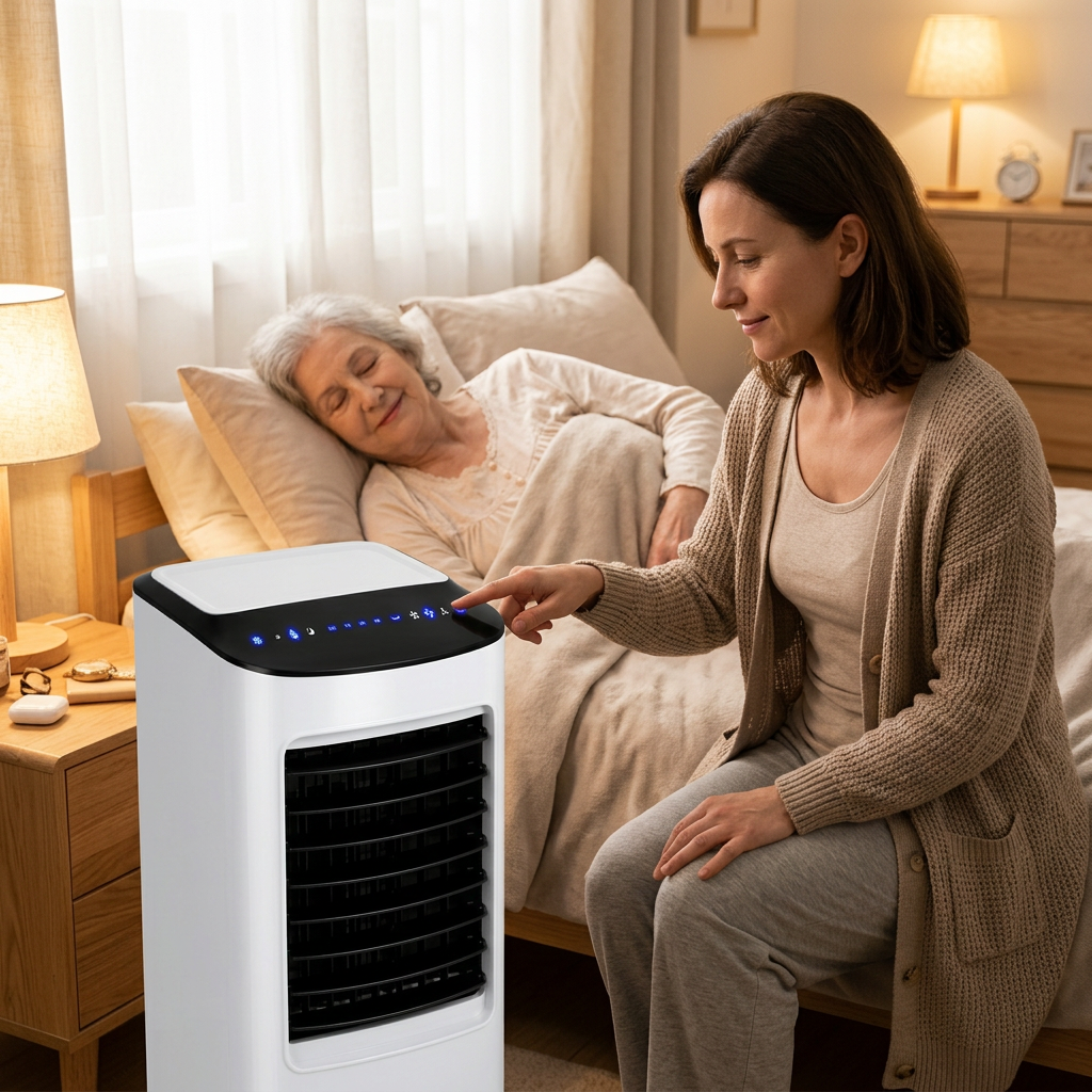 Windowless Portable Air Conditioner Tower Air Cooler Oscillating Quiet Cooling Fan for Bedroom Living Room Office by Sereniya