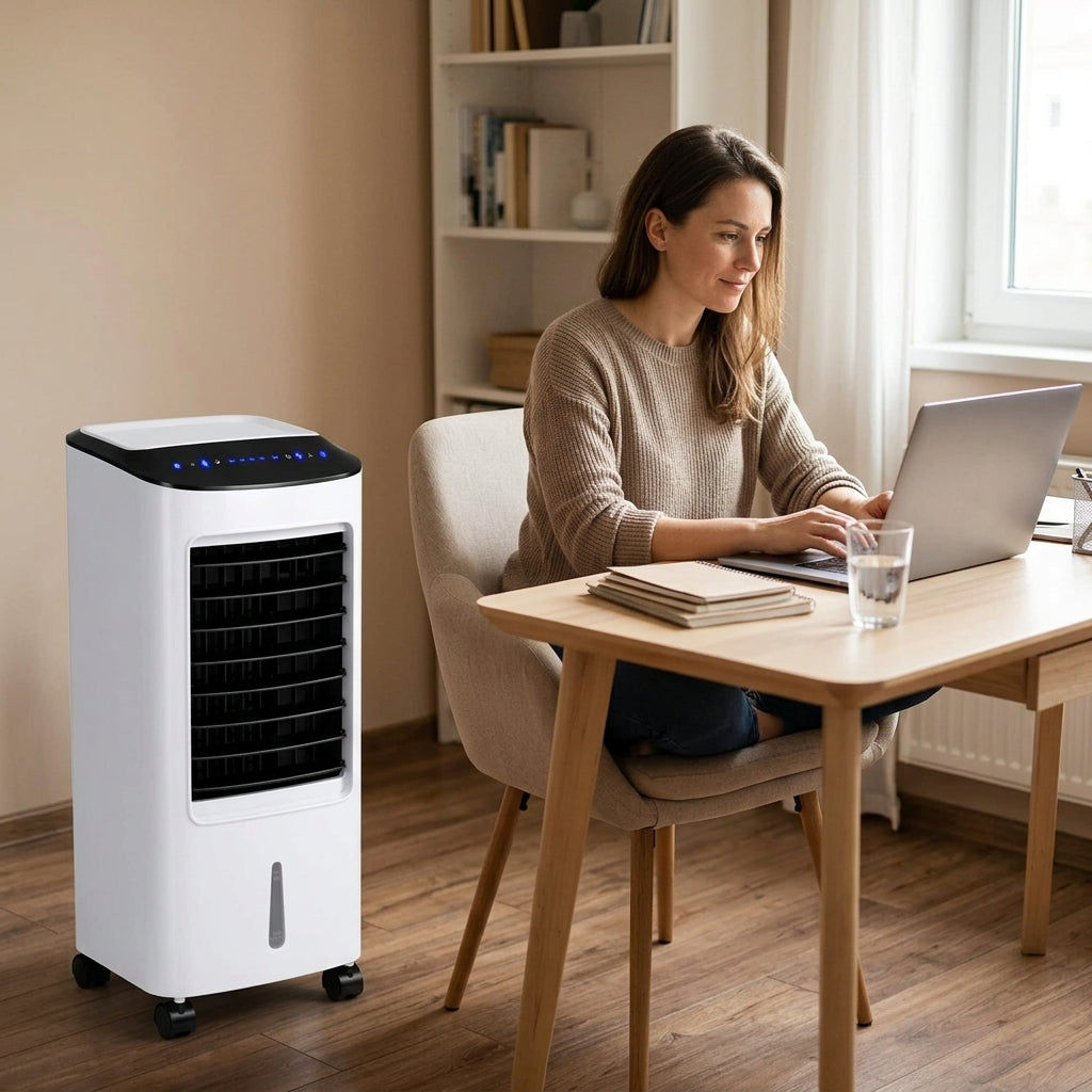 Windowless Portable Air Conditioner Tower Air Cooler Oscillating Quiet Cooling Fan for Bedroom Living Room Office by Sereniya