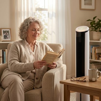 Windowless Portable Air Conditioner Tower Air Cooler Compact Cooling Fan for Apartment Bedroom Home Office by Sereniya