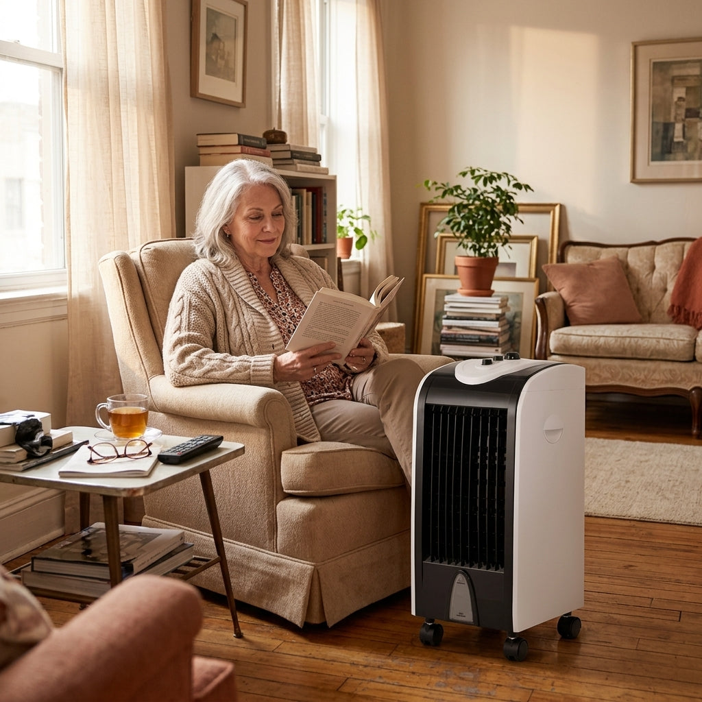 Windowless Portable Air Conditioner 3-in-1 Air Cooler Fan Humidifier for Bedroom Apartment Home Office Cooling by Sereniya