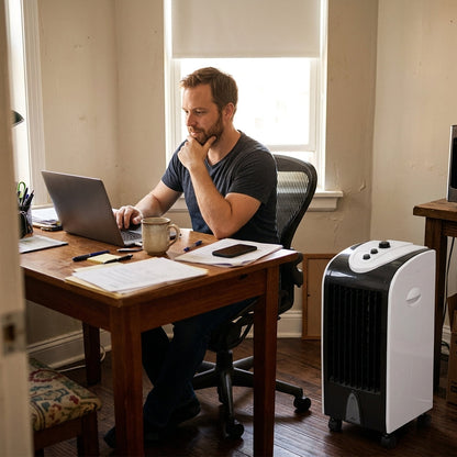 Windowless Portable Air Conditioner 3-in-1 Air Cooler Fan Humidifier for Bedroom Apartment Home Office Cooling by Sereniya