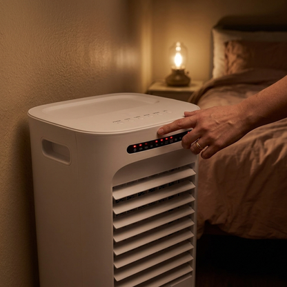 Bladeless Windowless Portable Air Conditioner Quiet Tower Cooling Fan with Remote Control for Bedroom Home Office by Sereniya