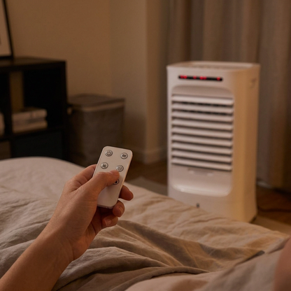 Bladeless Windowless Portable Air Conditioner Quiet Tower Cooling Fan with Remote Control for Bedroom Home Office by Sereniya