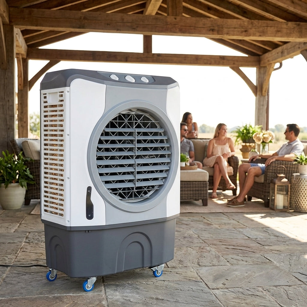 Industrial Windowless Portable Air Conditioner Evaporative Air Cooler for Large Rooms Garage Warehouse Workshop Cooling by Sereniya