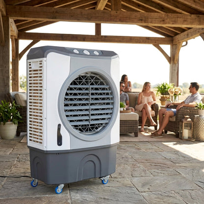 Industrial Windowless Portable Air Conditioner Evaporative Air Cooler for Large Rooms Garage Warehouse Workshop Cooling by Sereniya