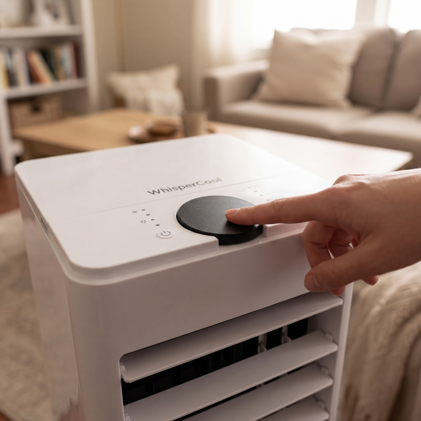 Quiet Windowless Portable Air Conditioner Ultra Silent Evaporative Air Cooler for Bedroom Sleep Home Office by Sereniya