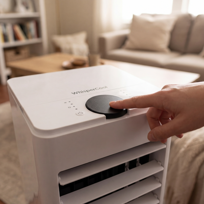 Quiet Windowless Portable Air Conditioner Ultra Silent Evaporative Air Cooler for Bedroom Sleep Home Office by Sereniya
