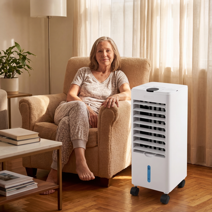 Quiet Windowless Portable Air Conditioner Ultra Silent Evaporative Air Cooler for Bedroom Sleep Home Office by Sereniya
