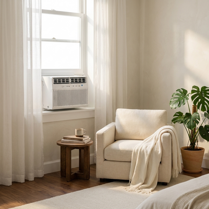 U-Shaped Window Air Conditioner — Ultra Quiet 10000 & 12000 BTU Energy Efficient Home AC Unit with Full Window View by Sereniya