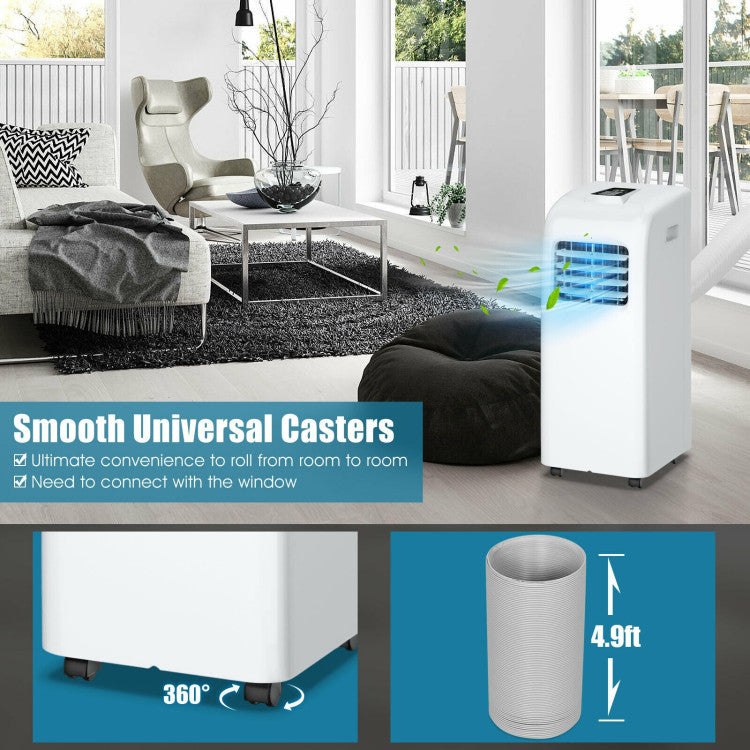 8000 BTU Portable Air Conditioner with Dehumidifier — Quiet Home Cooling Unit with Remote Control by Sereniya