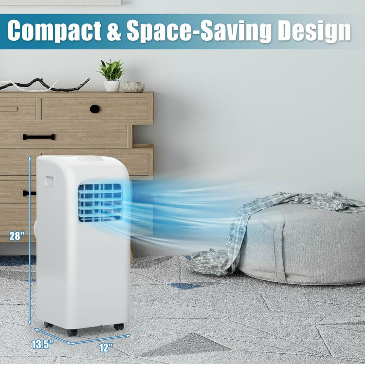 8000 BTU Portable Air Conditioner with Dehumidifier — Quiet Home Cooling Unit with Remote Control by Sereniya