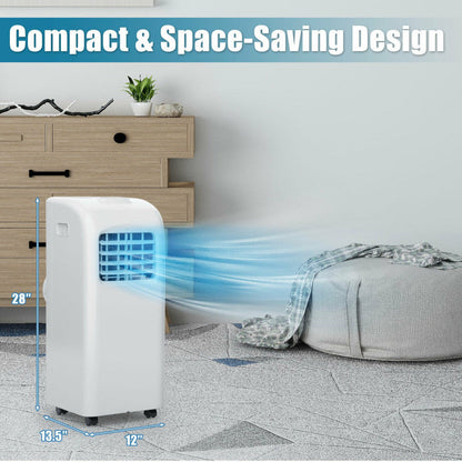 8000 BTU Portable Air Conditioner with Dehumidifier — Quiet Home Cooling Unit with Remote Control by Sereniya
