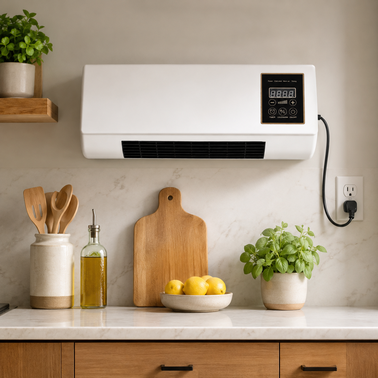 Wall Mounted Air Conditioner Portable Mini AC 3-Speed Fan with Timer for Bedroom Office Home Cooling by Sereniya