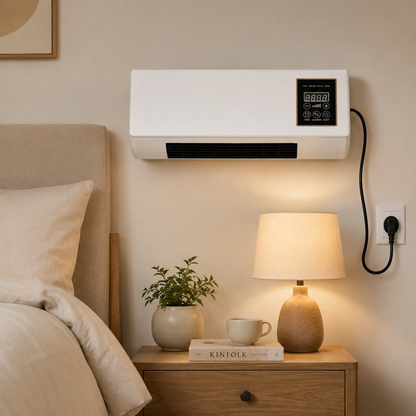 Wall Mounted Air Conditioner Portable Mini AC 3-Speed Fan with Timer for Bedroom Office Home Cooling by Sereniya
