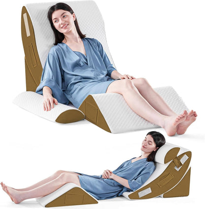 Sereniya Wedge Pillow Set for Elevated Sleep Comfort