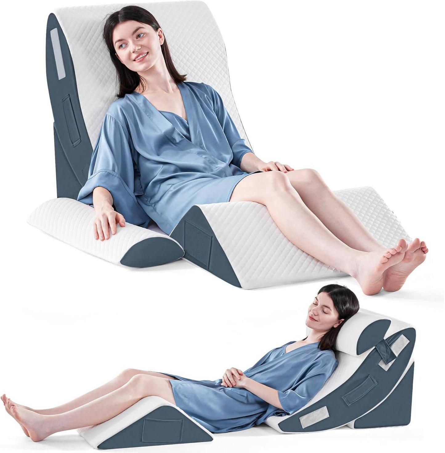 Sereniya Wedge Pillow Set for Elevated Sleep Comfort