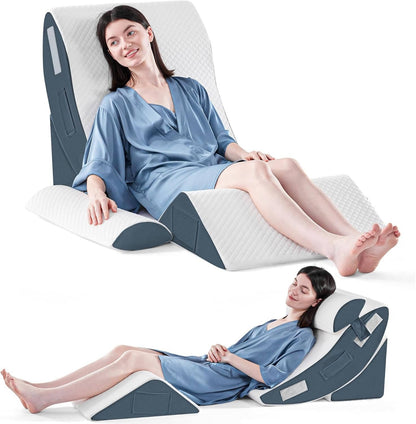 Sereniya Wedge Pillow Set for Elevated Sleep Comfort