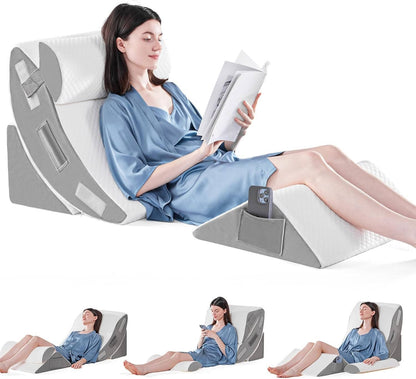 Sereniya Wedge Pillow Set for Elevated Sleep Comfort