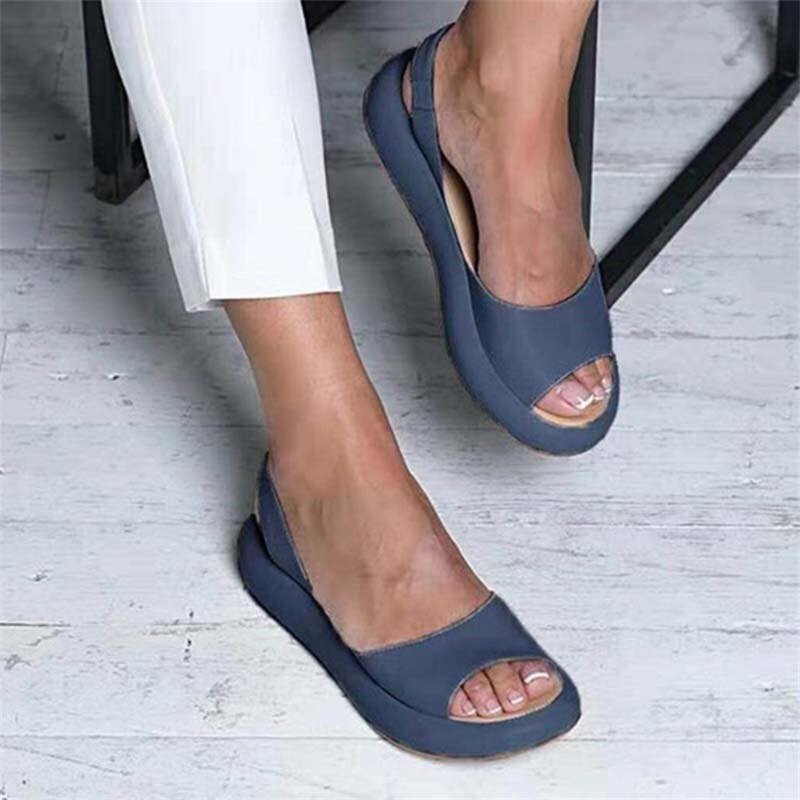 Womens Orthopedic Slingback Sandals Open Toe Comfort Flats by Sereniya