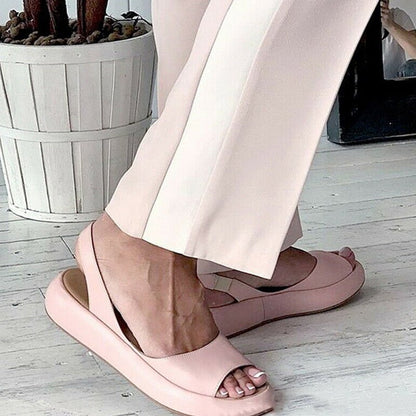 Womens Orthopedic Slingback Sandals Open Toe Comfort Flats by Sereniya