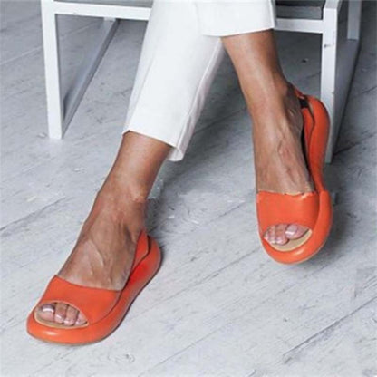 Womens Orthopedic Slingback Sandals Open Toe Comfort Flats by Sereniya