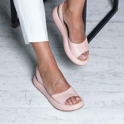 Womens Orthopedic Slingback Sandals Open Toe Comfort Flats by Sereniya