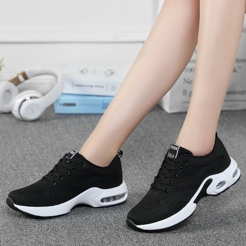 Sereniya Women’s Air Cushion Comfort Sneakers – Black
