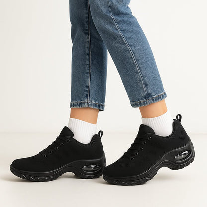 Sereniya Women’s Wide Toe Box Comfort Sneakers – Black